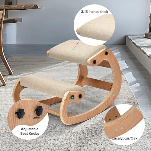 Image of Easyego Kneeling Chair Ergonomic Posture Chair - Cream