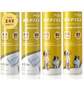 HapChron Large Surface Lint Roller Extra Sticky Refills, Total 240 Easy Tear Sheets, Insert Tube ...