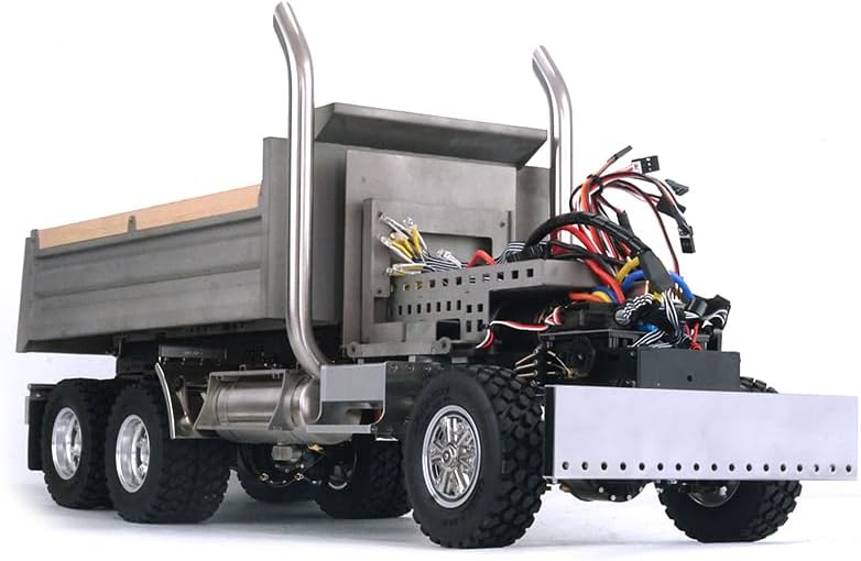 LESU 1/14 6 * 6 Metal Hydraulic RC Dumper Tipper Truck Model Bucket Motor ESC Servo Light Sound Unassembled W/O Cabin