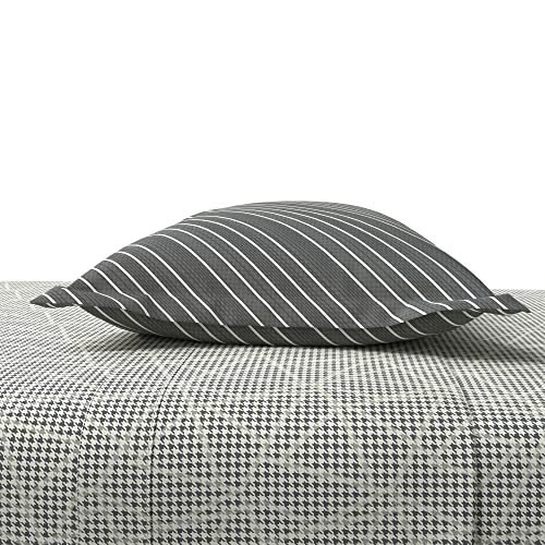 Image of myTrident Home Essential Stripe Collection 144 TC, 100% Cotton Bedsheet with 2 Pillow Cover, King Size - 274 x 274 cm, Vesey