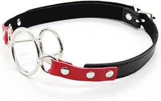 Bondage Training Tool Adult Sex Toys Sex Tool Double Ring Flirting Open Mouth Device Mouth Flail Mouth Plug Ball Deep Throat Black Red