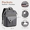 Lekesky Rucksack Damen Schultasche mit Laptopfach & Anti Diebstahl Tasche, Laptop Rucksack Arbeitsrucksack Daypack, Grau 17.3 Zoll #2