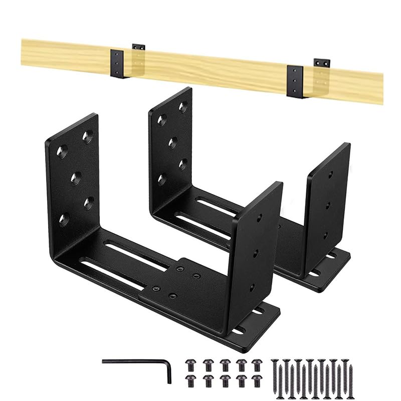 Door Barricade Brackets, Adjustable U Angle Bracket, U Security Door Lock Bracket, U Angle Bracket, Door Barricade Brackets for Reinforced Door Locks, Exterior and Inner Swing Doors