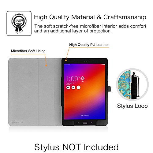 Fintie Case For Asus Zenpad 3S 10 Z500M/Zenpad Z10 Zt500Kl - [Slim Fit] Premium Pu Leather Folio Stand Cover With Auto Sleep/Wake For Zenpad 3S 10/Verizon Z10 9.7-Inch Tablet, Shades Of Blue #TOP3