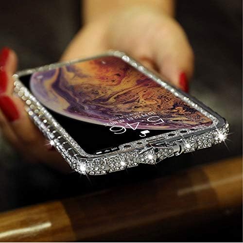 WalkOnCloud iPhone 11 Pro Glitter Bumper Case Luxury Diamond Sparkle Crystal Fashion White 5.8 in