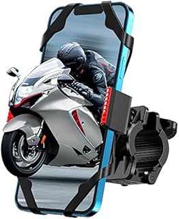 Motorcycle Phone Mount, Bike Phone Mount Holder, IPOW Universal Cell Phone Bicycle & Motorcycle Handlebar Phone Holder,Compatible with Smartphones 13/12/11/X/XR/XS/8/7,Galaxy S20/S10/S9