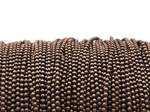 Vintageparts - Collana a sfere in rame, 1,5 mm, 2 m, per gioielli fai da te, per ragazze e donne, unisex