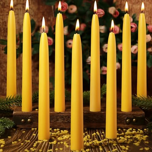 18PCS Handmade Beeswax Taper Candles - 9