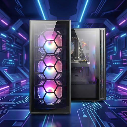 STGsivir Gaming PC, Gaming Computer Desktop Tower, Intel Core i7 8th up to 4.1GHz, Nvidia GeForce RTX 3050 6GB, 32GB DDR4 RAM, 1TB SSD, WIFI 6, BT 5.0, RGB Fan x3, Windows11 Pro - Image 3