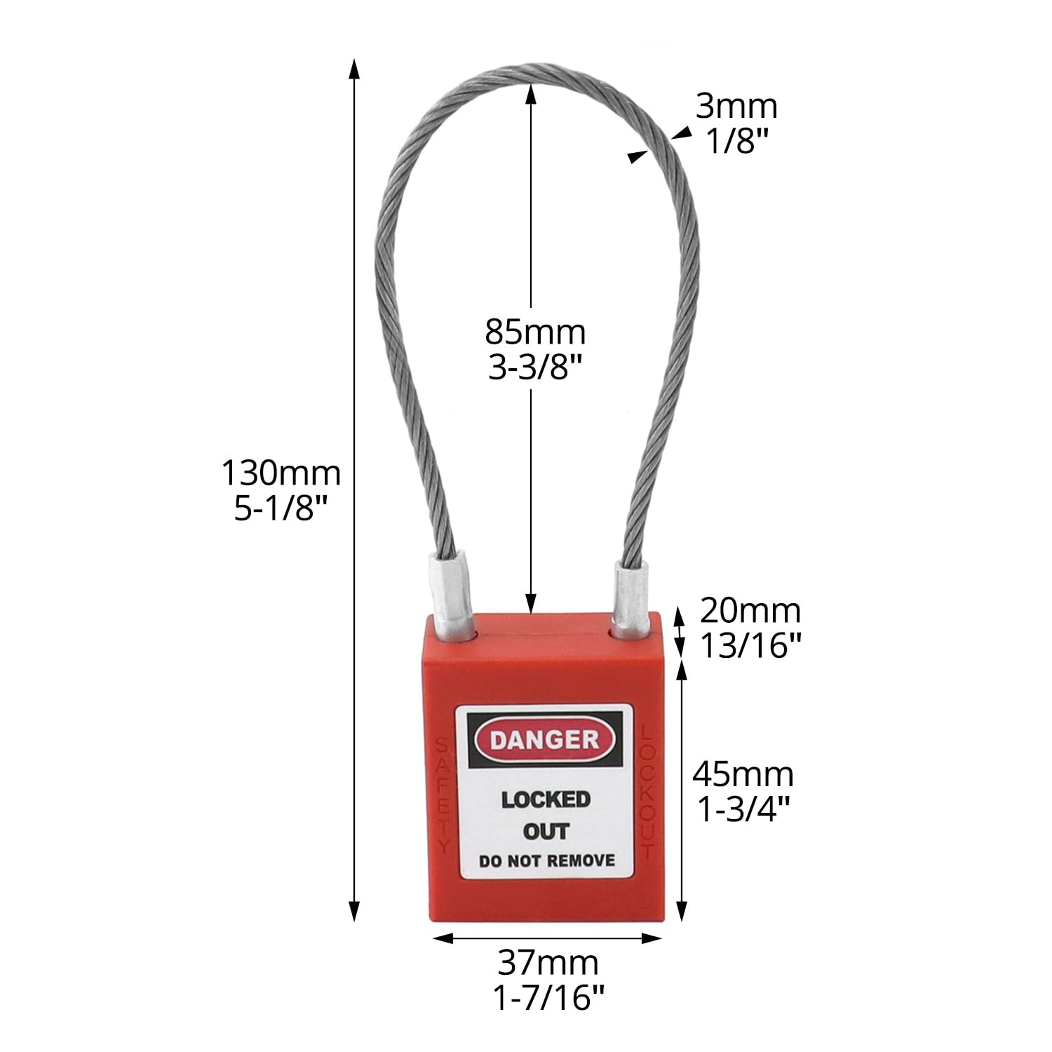 Electrical Safety Locks QWORK Lockout Tagout Cable Locks - 4 Pack Steel ...