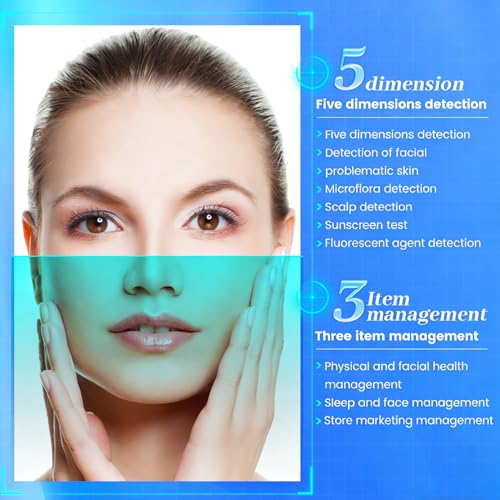 Scanner cuir chevelu et visage IA pour diagnostic multi-lumière