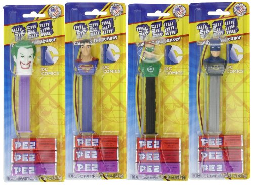 PEZ DC Comic Justice League, 0.87 Ounce (Pack of 12),Assorted Characters