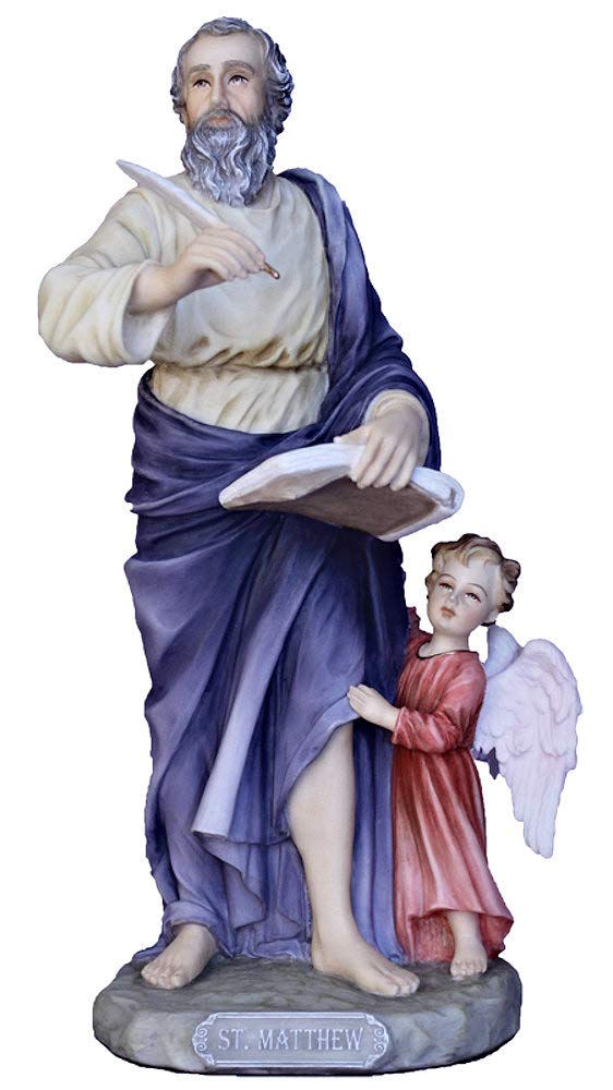 8" St. Matthew Statue, Full Color Veronese Resin