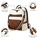 AGLOD Leather Backpack Purse for Women Designer Ladies Shoulder Bag Fashion Faux Work Travel Handbags, beige, brown