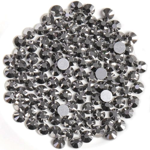Image of Beadsland Flat Back Crystal Rhinestones,Hematite, SS34, 288pcs