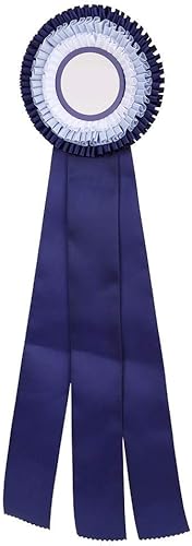 VBESTLIFE Insignia, primer segundo lugar roseta cinta insignia exquisito pequeño premio de medalla (azul)