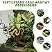 Snake Climbing Chain for Reptile Enrichment, Snakes Enclosure Accessories, Safe Smooth Hoop Toys for Ball Pythons, Corn Snakes, Small Reptiles, Tank Accessories for Reptile Enclosures (Black)