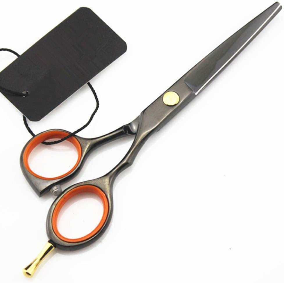 Forbici Professionali per Capelli Giappone 440C da 5,5 Pollici Nere, Forbici da Barbiere, Forbici per sfoltire, Forbici da Parrucchiere