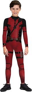 Kid's Halloween Superhero Bodysuit Costumes 3D Print Muscle Outfit for Boys Girls cosplay Performance Yellow Red