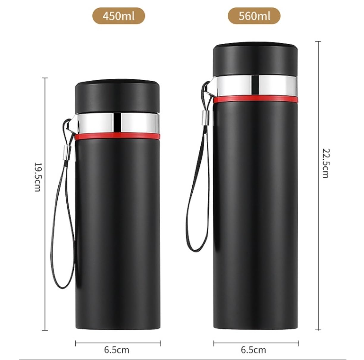 Butelka,Szczelna Izolowany Kubek Podróżny Ze Stali Nierdzewnej Utrzymuje Napój Gorący I Zimny Przez Cały Dzień Napoje(Blue,Silver,450ml)