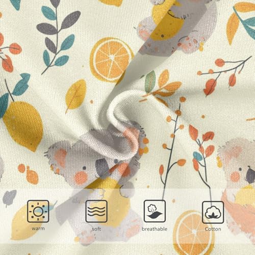 Wusikd Cute Koala Bear Girls' Underwear Cotton Lemos Leaves Girls Briefs Soft Toddler Underwear 2T3