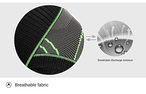 Knee Sleeve, Knee Pads Compression Fit Support -For Joint Pain And Arthritis Relief, Improved Circulation Compression - Wear Anywhere - Single (Green, M) #TOP7