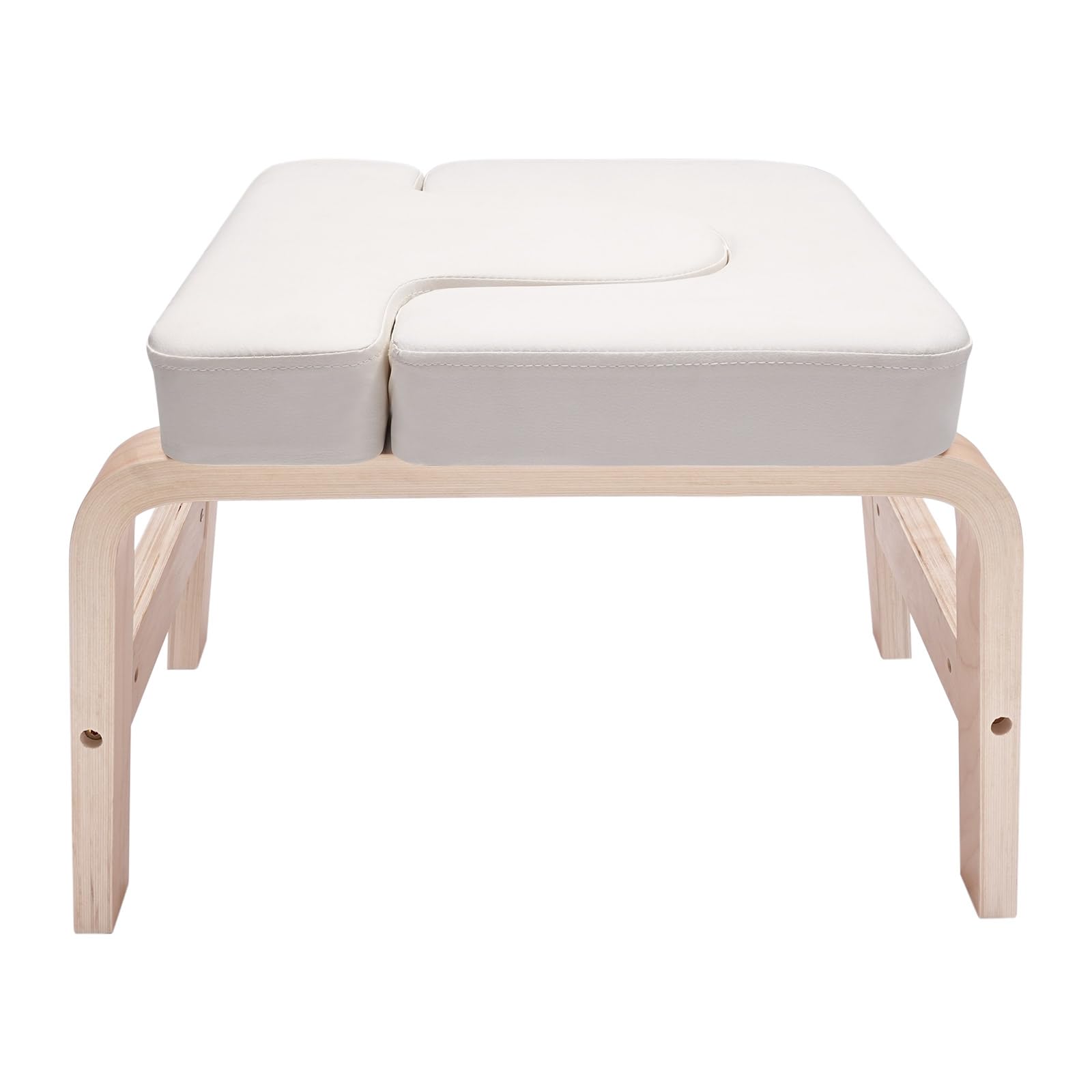 Tabouret de yoga et banc d'inversion Classic White | Simply and Safely Reverse Your Yoga | Appareil de fitness pour la détente et l'entraînement du dos | Antidérapant