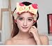 Huachnet Soft Caroset Cosmetic Headband-Polka Dots (Yellow with Red Berries)
