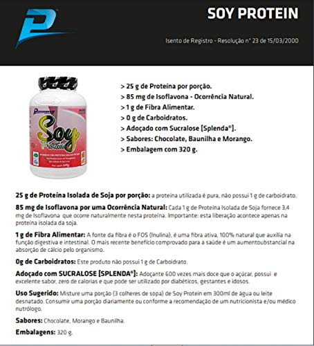 Proteína Isolada de Soja Soy Protein Morango Performance Nutrition 320 Kit 2 Unidades
