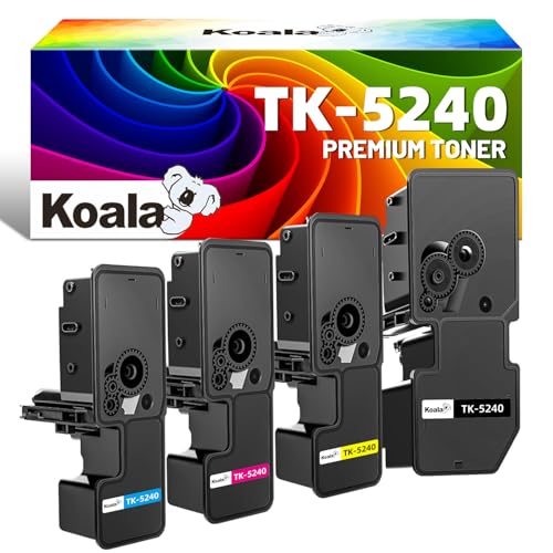 Koala TK5240 TK-5240 Cartuchos de tóner compatibles para Kyocera TK-5240K TK-5240C TK-5240M TK-5240Y para ECOSYS M5526cdn M5526cdw P5026cdn P5026cdw (4 Pack) ✅
