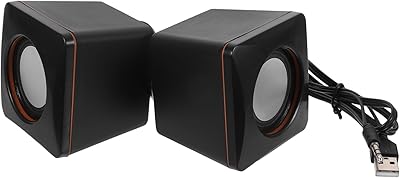 OSALADI 1 Paar tragbarer Lautsprecher Computer-Lautsprecher Soundbar kleine Tischlautsprecher für den Computer Desktop-Lautsprecher Laptop Kleiner Lautsprecher Bass Audio Abs