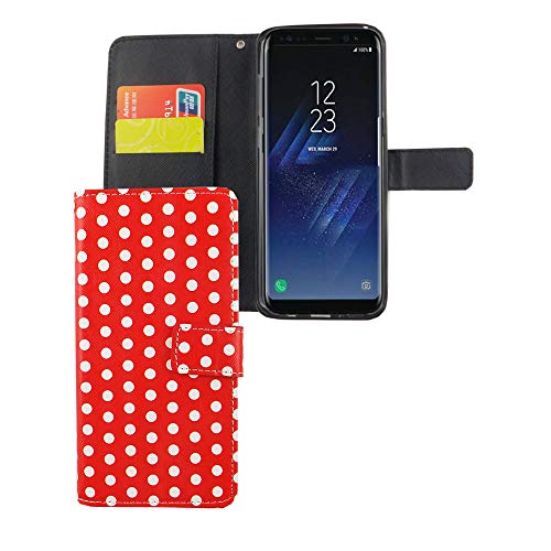 Pochette Samsung Galaxy S8+ étui portefeuille rouge de protection