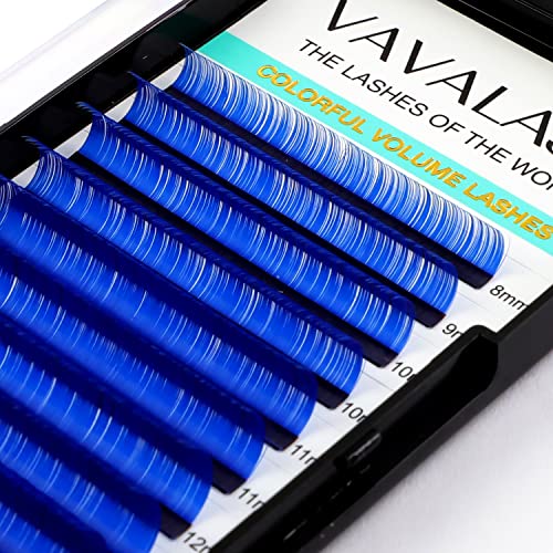 Image of VAVALASH Colored Lash Extensions 0.07mm CC Curl Blue Individual Volume Lashes Extensions 13-20mm