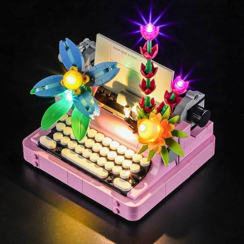 GEAMENT Kit de Luces LED Compatible con Lego Máquina de Escribir con Flores (Typewriter with Flowers) Creator 31169 (Juego Modelo no Incluido)