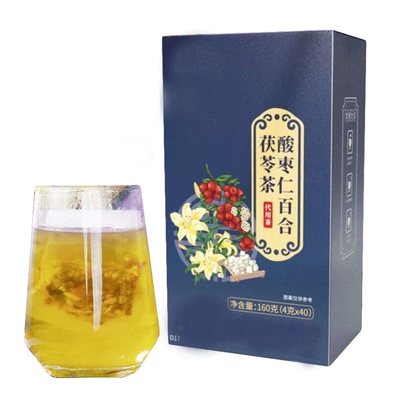 160g De Té De Hierbas Natural De Poria Cocos Y Semillas De Jujuba Tee De Hierbas Relajante Para Dormir Tea Calmante Para La Digestión Tea De Frutas Té Verde Orgánico Bebida De Infusión (2pcs)