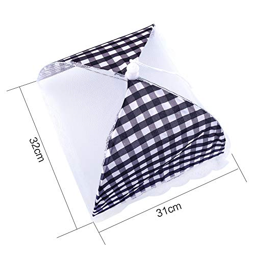 Outdoor Food Covers, Collapsible Food Umbrella Cover, Pop-Up Umbrella Screen Tents, Collapsible and Reusable Patio Net for BBQ, Picnics, Parties, Camping, 32x31cm(Beige)