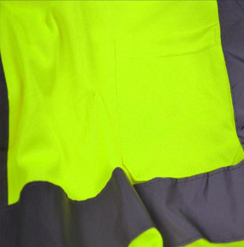 Glory Max High Visibility Class 2 Reflective Short Sleeve T-Shirts Construction Safety Shirts 2-Pack (US, Alpha, X-Large, Regular, Regular, Neon Green)