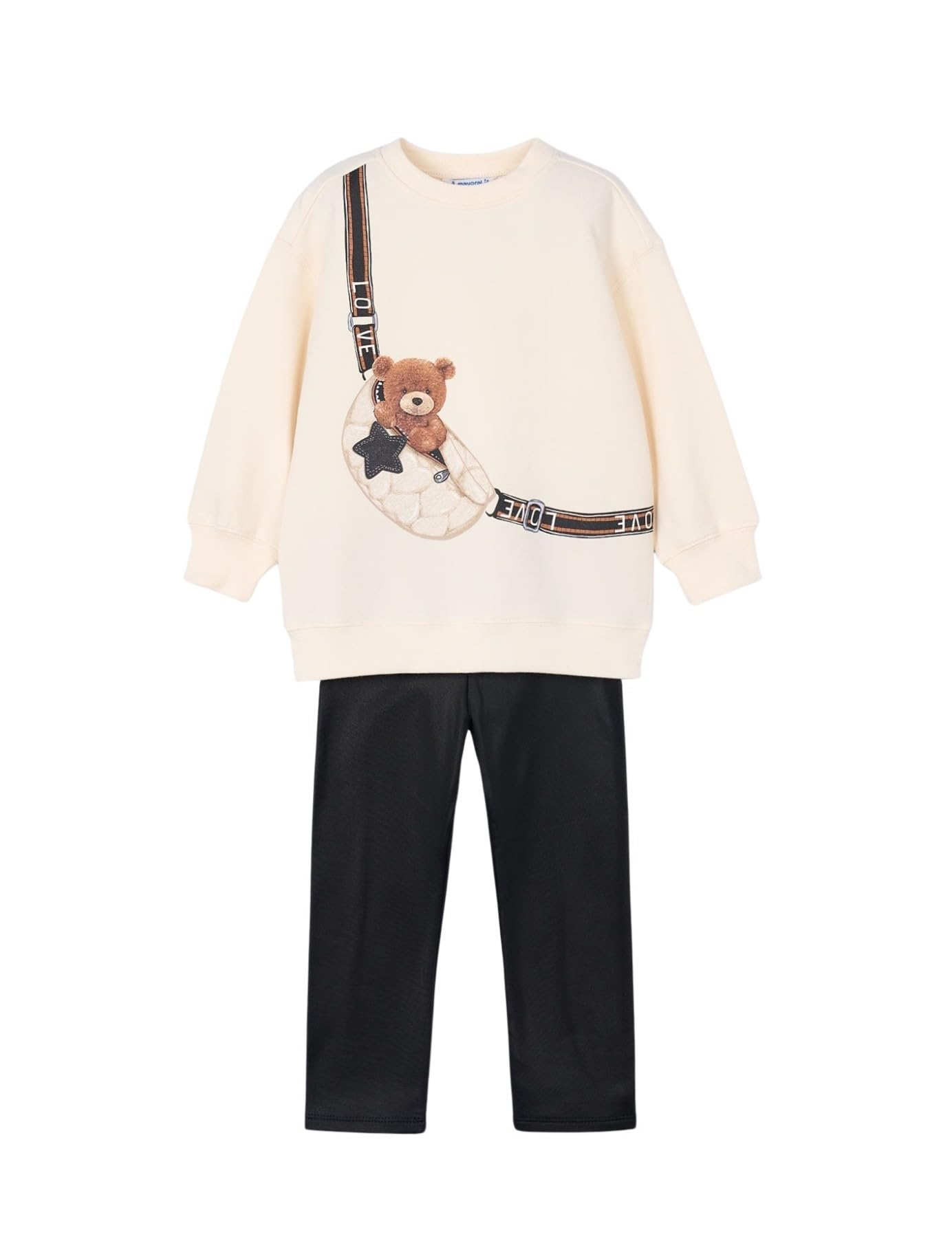 Mayoral Compl. Felpa Leggings per Bambine e Ragazze Nero 15-04727-056