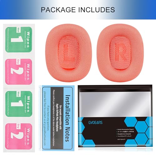 Upgraded Ear Cushions for Apple AirPods Max Headphones, GVOEARS Mesh Material Earpads Replacement Cover for AirPods Max with Silicone Gel & Strong Magnet (Pink) by G GVOEARS - Used condition - Image 8