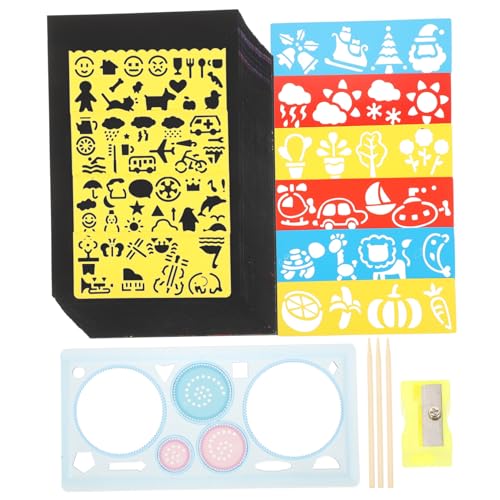 Yardwe Scratching Paper for Boys and Girls DIY Scraping Painting Kit Funny Scratch Off Cards Set