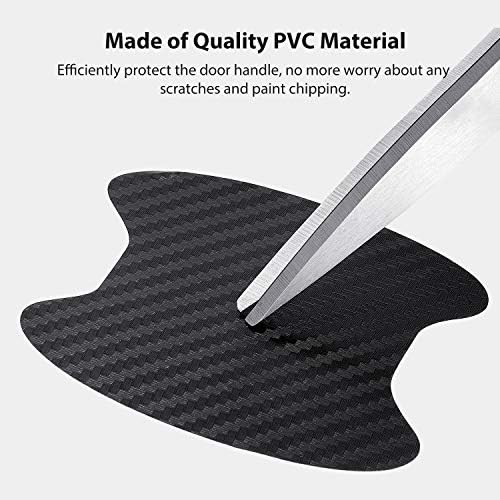 16 Pieces Car Door Handle Cup Protector, Universal 3D Carbon Fiber Car Door Handle Paint Guard, Side Sticker, Prevent Paint Chipping, Auto Door Handle Scratch Cover Guard Protective Film, 4 Colors