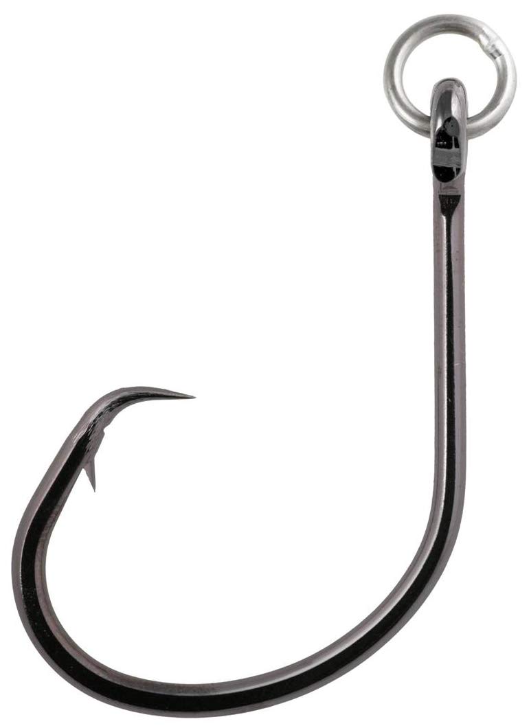 Owner Ringed Mutu Hybrid Offset Point Black Chrome Circle Hook, 3/0 (5 Per Pack)
