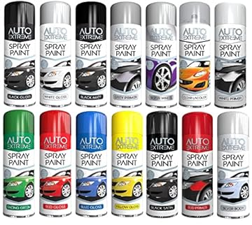 SuperGift.com 250ml All Purpose Aerosol Black Gloss Spray Paint Quick Drying Spray, Fast Dry and Excellent Coverage for Car, Van, Wheel, Metal, Plastic and More by Diva Gift