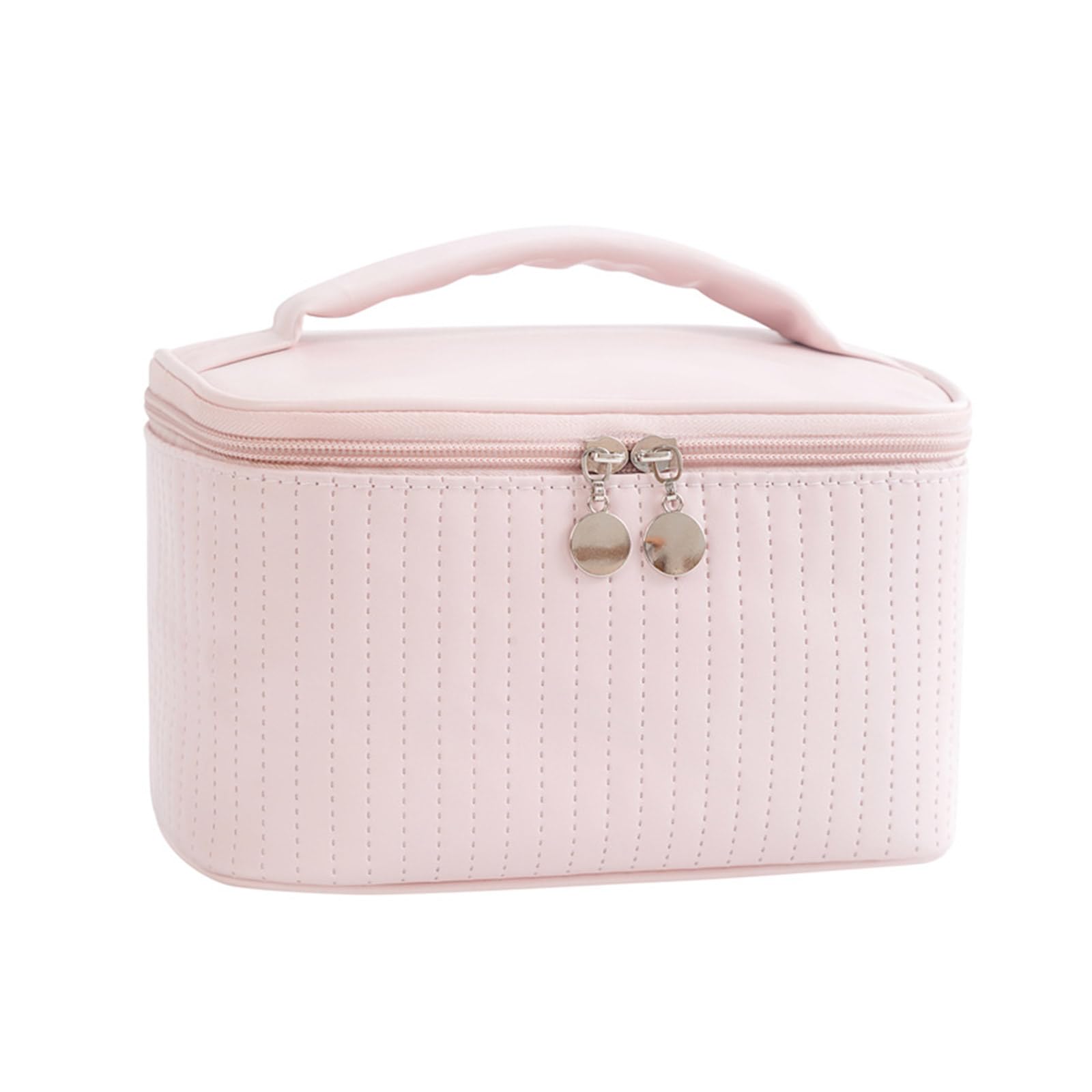 Maxtonser Fashionable Large Capacity PU Makeup Bags Travel Toiletry Cosmetic Bag Multifunctional Storage with Handle