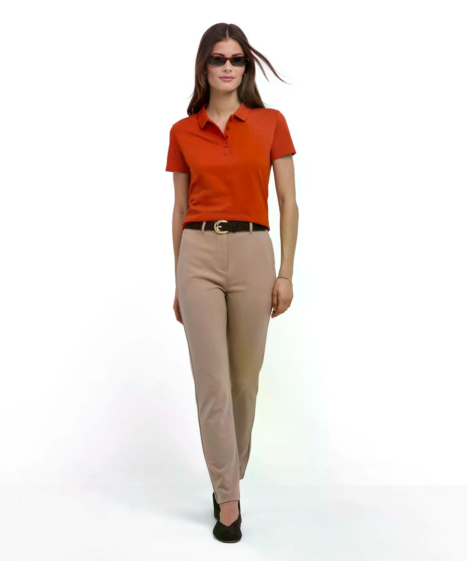 Falke Basic Pique W PL Cotone Morbido Comodo Leggero Polo Donna (Pacco da 1)