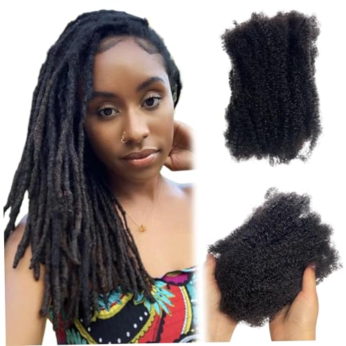 Cabello humano a granel, cabello rizado suave y a granel, cabello de trenzado humano natural, cabello trenzado humano, pelos de giro afro para reparación de rastas giro de trenza, 8 pulgadas