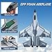 IOEDHW G1 RC Planes Glider, 2.4GHz 2CH Foam Remote Control Airplane with Light, Remote Control Aircraft with 6-axis Gyro Stabilizer, Easy to Fly, RC Jet Fighter Toys Gift for Kids and Beginner