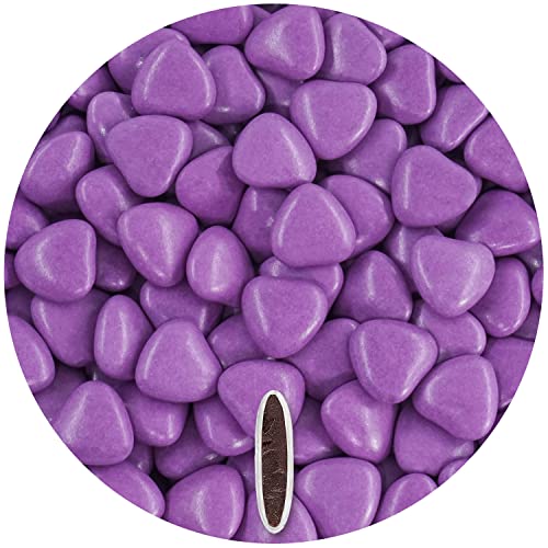 EinsSein 0,5kg Dragees mariage au chocolat cœur médium violet brillant dragées baptême communion amandes feter et recevoir fêter de fete couleur pas cher...