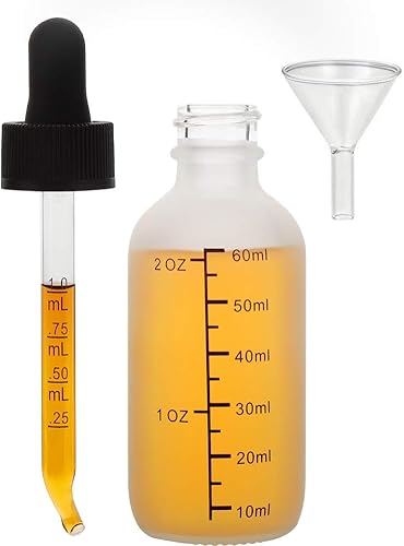 Miniatura 4 de 6 botellas cuentagotas de vidrio esmerilado blanco de 2.0 fl oz, botellas rellenables, botella dispensadora con gotero para ojos, pipetas para