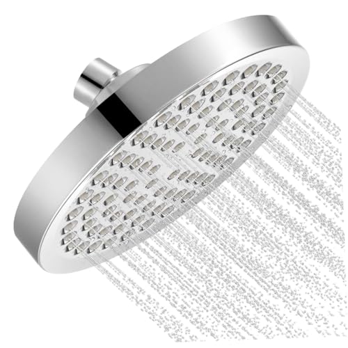 SEWOART Doccione Doccia con Snodo Regolabile Soffione Pioggia ad Alta Pressione per Bagno Soffione Doccia Fisso in Metallo con Installazione Rapida e Angolo Inclinabile